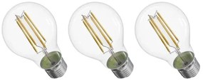 SET 3x Lampadina LED FILAMENT A60 E27/5W/230V 2700K Classe energetica A