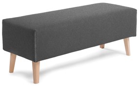 Kave Home - Panca Dyla nera in legno massello di faggio 111 cm