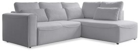 Divano letto angolare grigio chiaro (variabile) Homely Tommy - Miuform