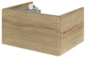 Mobile da bagno sospeso sotto lavabo L 60 x H 32 x P 48 cm miele, 1 cassetto Neo, Maniglie acquistabili separatamente