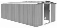 Casetta da Giardino 257x489x181 cm in Metallo Grigio 143349