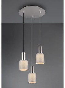 Trio - Lampadario su corda WAILER 3xGU10/5W/230V grigio