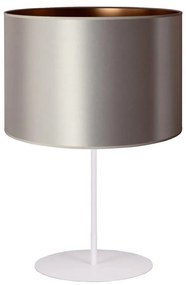 Duolla - Lampada da tavolo CANNES 1xE14/15W/230V diametro 20 cm argento/rame/bianco