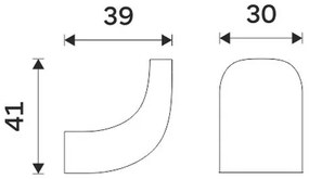NIMCO NK 30054-26 - Gancio a muro NIKAU cromo lucido