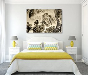 Quadro su tela – Pittura di paesaggio cinese in versione seppia