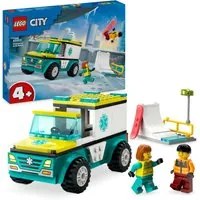 Ambulanza di emergenza con snowboarder Lego City