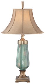 Lampada Da Scrivania Contemporanea Monteverde Porcellana Ottone Verde 1 Luce E27