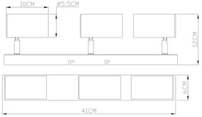 Globo 57911-3P - Faretto ROBBY 3xGU10/25W/230V arancione