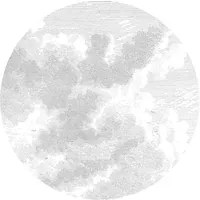 KEK Amsterdam Carta da parati panoramica Engraved Clouds 2 Circle - M - 1.9m