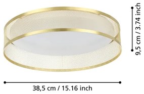 Eglo 900796 - Plafoniera LED LUPPINERIA LED/20W/230V oro