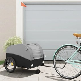 Rimorchio Da Bici Nero E Grigio 45 Kg İn Ferro /