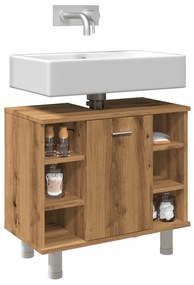 Armadietto Bagno Artigianale 60x32x53,5 Cm Legno Multistrato /