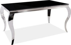 Tavolo Prince in nero/cromo - l90 x l150 x h75 cm