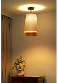 Duolla - Lampadario a plafone BELL SHINY 1xE27/15W/230V diametro 25 cm bianco/rame