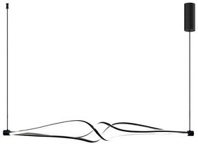 Lampadario LED a sospensione con filo TWISTER LED/56W/230V nero
