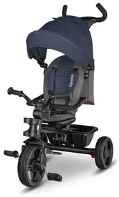 Lionelo - Triciclo per bambini HAARI blu scuro/grigio