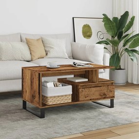Tavolino Da Salotto Legno Antico 90x49x45 Cm Legno Multistrato /
