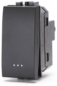 Deviatore unipolare 16AX nero compatibile anche con BTicino Livinglight