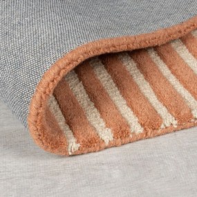 Tappeto color terracotta in lana tessuto a mano 200x290 cm Lozenge Terracotta – Flair Rugs