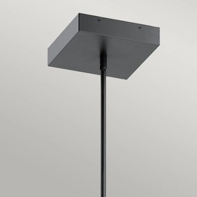 Lampadario Industrial Nordico Ciri Alluminio Nero Opaco Led 45W 3000K