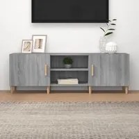 Mobile Porta TV Grigio Sonoma 150x30x50 cm in Legno Multistrato cod mxl 18299