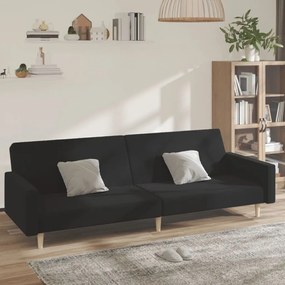 Divano Letto A 2 Posti Nero İn Tessuto /