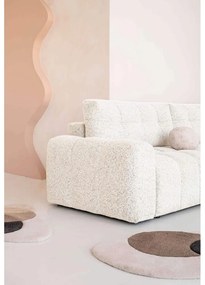 Divano angolare componibile color crema allungabile/con contenitore (con penisola a destra) Lulu – Miuform