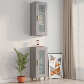 Armadietto Pensile A Parete Grigio Sonoma 34,5x34x90 Cm /