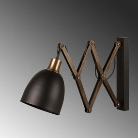 Lampada da parete in nero e bronzo ø 16 cm Sivani - Opviq lights