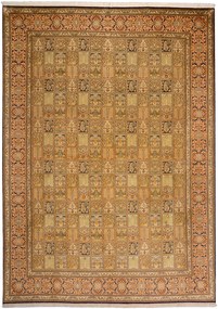 Cashmere Silk Tappeto 330x240 Beige (Indian) Annodato A Mano