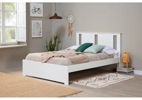 Letto matrimoniale bianco con griglia 140x190 cm Enara - Marckeric