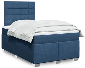 Giroletto A Molle Con Materasso Blu 120x200 Cm İn Tessuto /