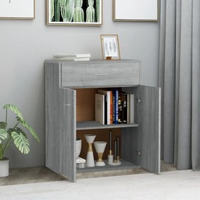 Credenza grigio sonoma 60x30x75 cm in legno multistrato