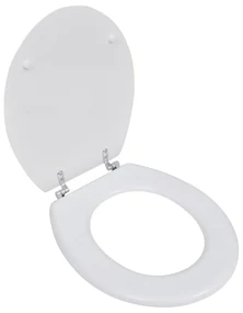 Sedile Wc İn Mdf Con Coperchio Design Semplice Bianco /