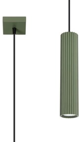 Sollux SL.1611 - Lampadario a sospensione con filo KARBON 1xGU10/10W/230V verde