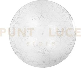 Plafoniera esagram  bianca e graniglia stella  4 luci attacco e27 5...