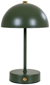 Lampada da tavolo LED verde scuro con paralume in metallo (altezza totale 25 cm) Holt – House Nordic