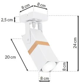 Luce Spot VIDAR 1xGU10/25W/230V bianco