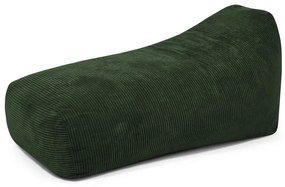 Puof a sacco verde con rivestimento in velluto a coste Snug Long 140 – SLOWDOWN