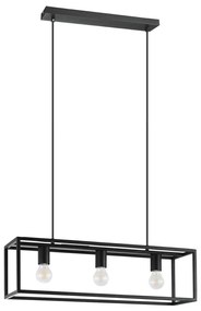 Eglo 43032 - Lampadario a sospensione con filo ELDRICK 3xE27/40W/230V nero