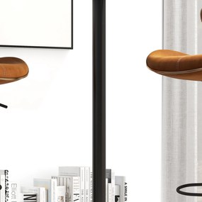 Tavolo Alto da Bar Moderno Rotondo con Base Ø70x102 cm in Acciaio e Piano in MDF Nero...