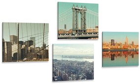 Set di quadri – Vista sulla città di New York
