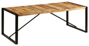 Tavolo Da Pranzo 220x100x75 Cm İn Legno Massello Di Mango /
