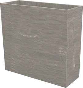 Fioriera ARDESIA in polietilene grigio chiaro H 75 cm L 80 x P 30 cm