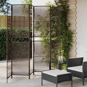 Divisorio Per Ambienti A 6 Pannelli Marrone İn Polyrattan /