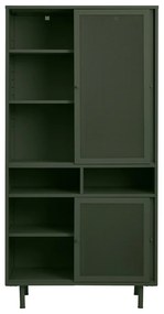 Armadietto verde scuro in metallo con porte scorrevoli 90x180x40 cm Veep – Unique Furniture