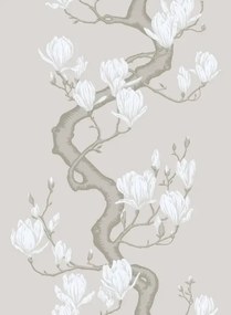 Cole & Son Carta da parati Magnolia Tree Silk - Non Slub Silk/ Soft Cream and Powder