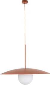 Lampadario a sospensione con filo SLATE 1xE27/15W/230V diametro 65 cm color mattone