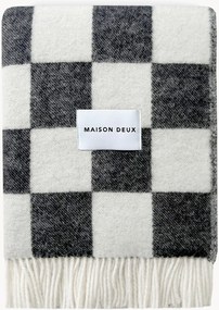 Coperta in lana con motivo a quadri Checkerboard
