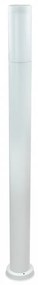 Paletto da Giardino 100cm, acciaio inox BIANCO, IK06, IP54, base E27 Base E27